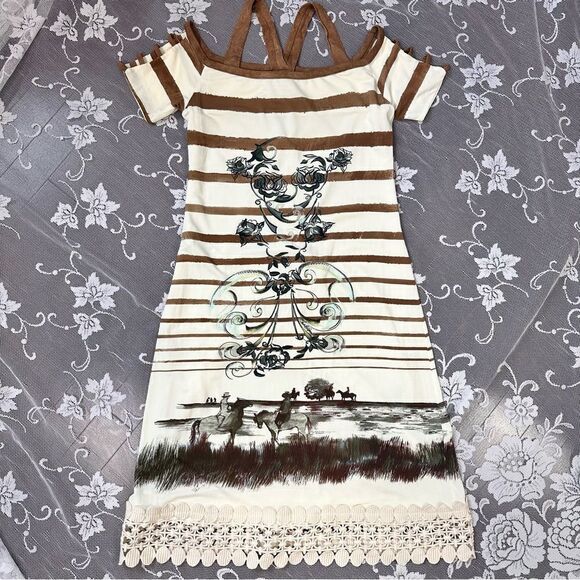 Save The Queen Striped Dress Sz large - Picture 15 of 16